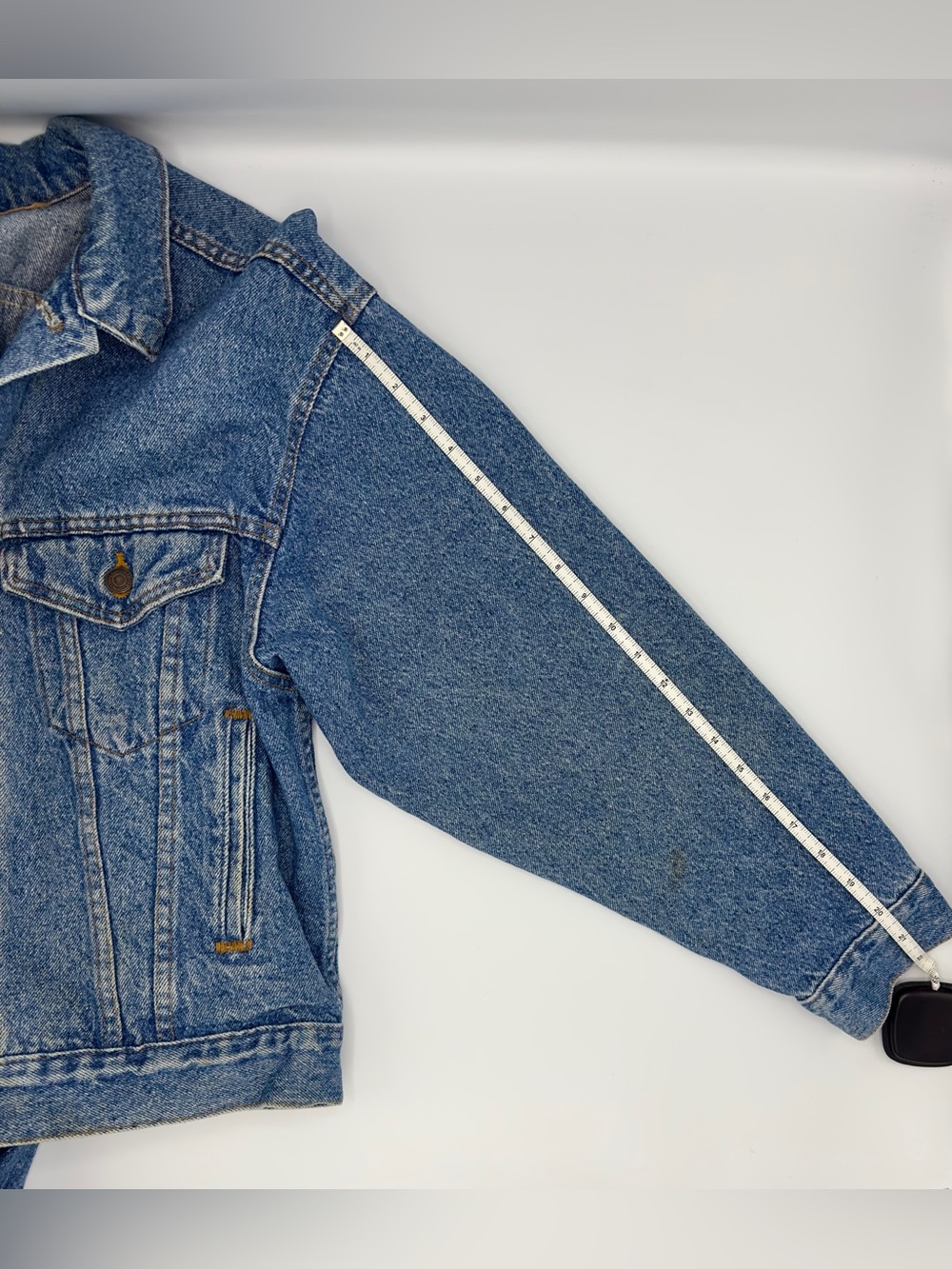 Vintage 80s Levi’s 70507 Denim Trucker Jacket Shoot Alaska Film Logo Small - Picture 4 of 14